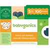 image:imageBabyganics Size 5 100 count Absorbent Breathable Triple Dry Protection Diapers